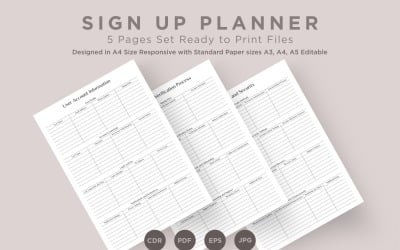 Sign Up Planning Pages Set V-04