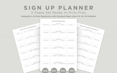 Sign Up Planning Pages Set V-06