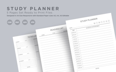 Study Planning Pages Set V-05