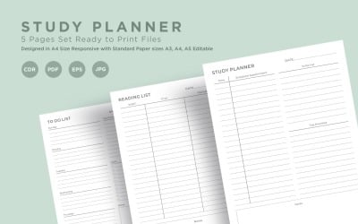 Study Planning Pages Set V-10