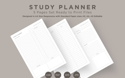 Study Planning Pages Set V-14