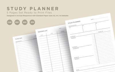 Study Planning Pages Set V-15