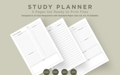 Study Planning Pages Set V-19