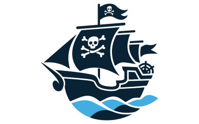 Logo for Drinkie State featuring a pirate ship