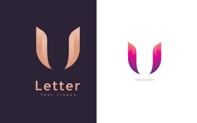 U Logo Design and template. Creative U icon initials based Letters in vector.1