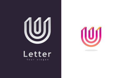 U Logo Design and template. Creative U icon initials based Letters in vector.11