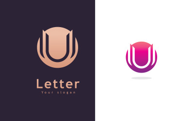 U Logo Design and template. Creative U icon initials based Letters in vector.12