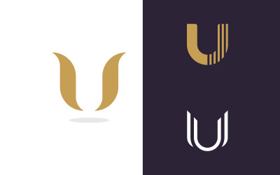 U Logo Design and template. Creative U icon initials based Letters in vector.14