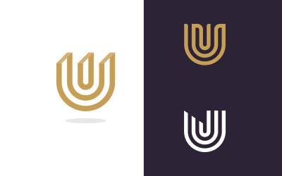 U Logo Design and template. Creative U icon initials based Letters in vector.15