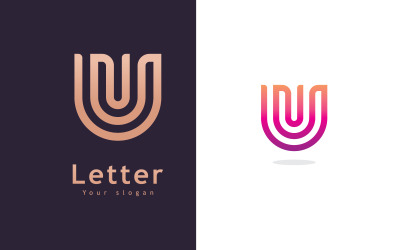 U Logo Design and template. Creative U icon initials based Letters in vector.7