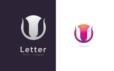 U Logo Design and template. Creative U icon initials based Letters in vector.8