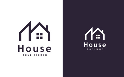 Emlak Vektör Logo Şablonu, Modern Ev ve Emlak logosu 9
