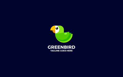 Green Bird Simple Mascot Logo 23
