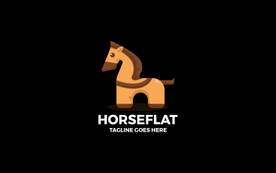 Horseflat Simple Mascot Logo
