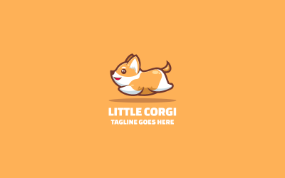 Little Corgi Simple Mascot Logo