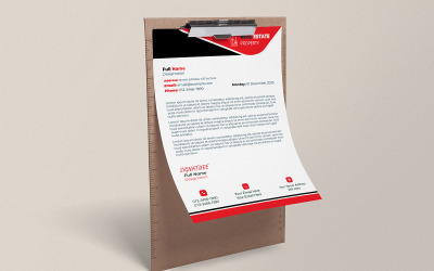 Premium Black &amp;amp; White Letterhead PSD | Elegant &amp;amp; Editable Design