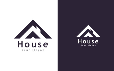 Vorlage für das Vektorlogo für Immobilien, modernes Haus- und Immobilienlogo 2
