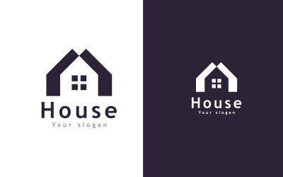 Vorlage für das Vektorlogo für Immobilien, modernes Haus- und Immobilienlogo 4