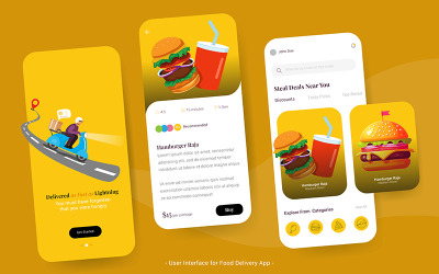 Benutzeroberfläche für die Liefer-App