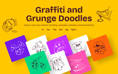 Graffiti en grunge-krabbels