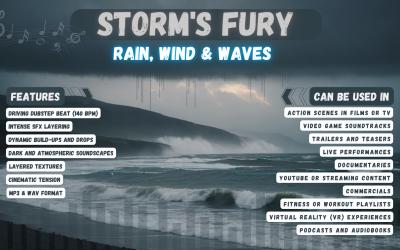 La fureur de la tempête : pluie, vent et vagues