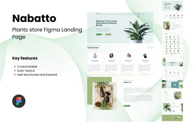 Набатто - Магазин растений Figma Landing Page