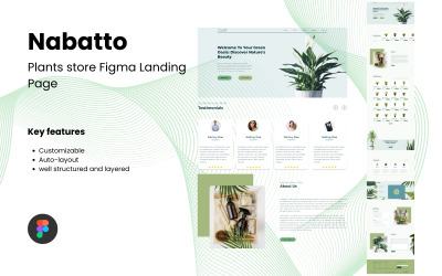 Nabatto - Plants Store Figma landningssida
