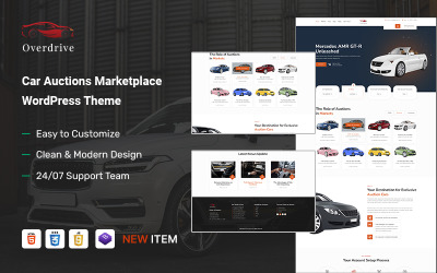 Overdrive – Bilauktioner Marketplace &amp;amp; Steelworks WordPress-tema