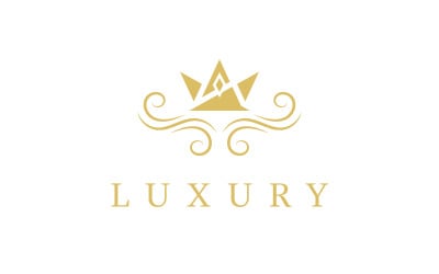 Royal crown vector icon logo template.
