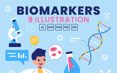9 Biomarkers Research Illustration