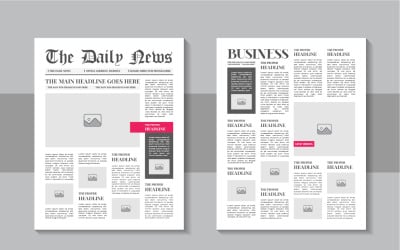 O design de layout de notícias diárias, modelo de design de jornal vintage pronto para impressão