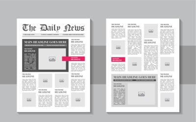 Projekt układu codziennych wiadomości, gotowy do druku projekt szablonu gazety vintage
