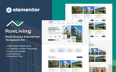 RoxLiving - Kit Elementor immobiliare