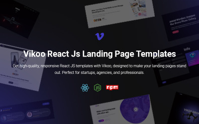 Vikoo - React JS-landingspagina-sjablonen