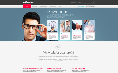 "Metallic Management Business" Responsive WordPress thema №47021