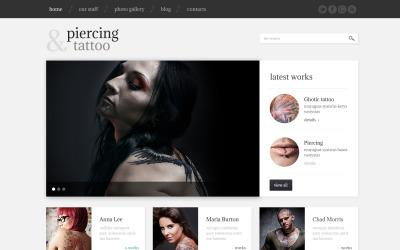 Motyw WordPress dla Salon piękności tatuażu