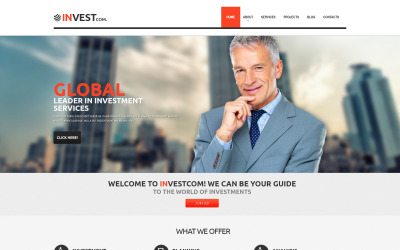 Responsive WordPress-thema van beleggingsmaatschappij