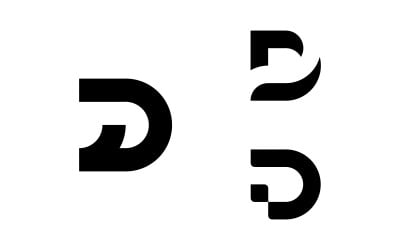 D Logo Design and template. Creative D icon initials based Letters 14