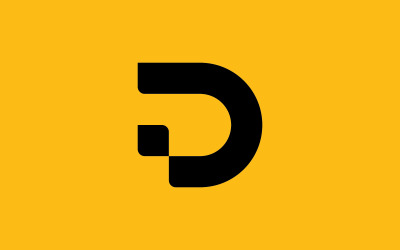 D Logotypdesign och mall. Creative D-ikoninitialer baserade Bokstäver 7