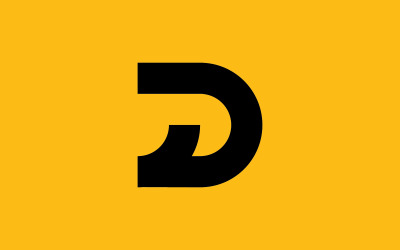 D Logotypdesign och mall. Creative D-ikoninitialer baserade Bokstäver 8