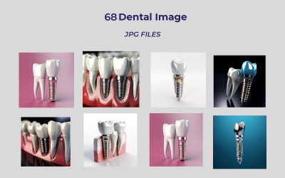 Dental implant and teeth with Aİ image