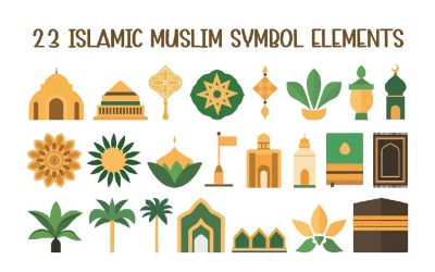 23 Islamic Symbol Elements
