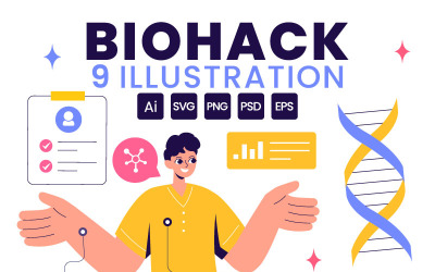 9 Illustration de la technologie du biohacking