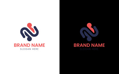 Letter N human business logo-12-554