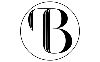 Un logo avec la lettre B vector art