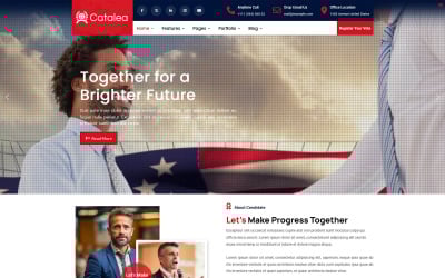 Catalea Politics 政党和政府Joomla模板