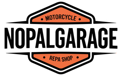 En logotyp för en motorcykelverkstad