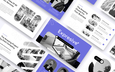 Expresive - Creatief bedrijfsprofiel Google Slide-sjabloon