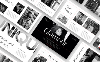 Glamour - Modelo de Slide Google de Moda
