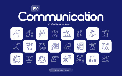 Icônes vectorielles de communication